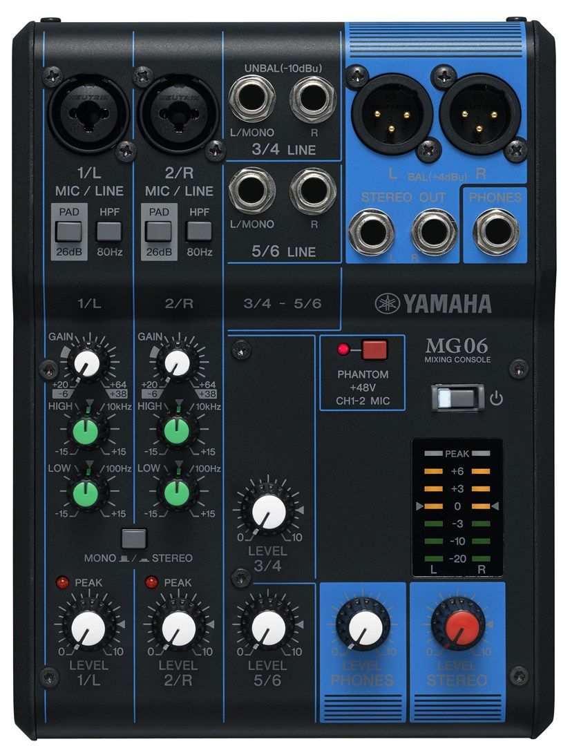 Yamaha MG06 audio mixer 6 channels Black_2