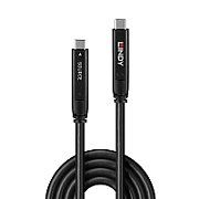 Cablu Lindy 10 m USB 3.2 Gen 1 & DP 1.4 Type C, latime de banda suportata 5Gbps (USB 3.2 Gen 1), 16.2Gbps (DP 1.4, 2 lanes), rezolutie maxima 4K 3840x2160@30Hz, negru_3