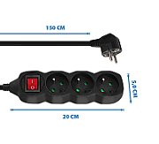 Esperanza ELK210K Power strip 3GN/1 5M Black_2