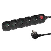 Esperanza ELK215K Power strip 5GN/3M Black_1