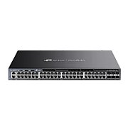 Switch TP-Link cu management, 48-Port Gigabit RJ45 PoE+ Stackable L3 Managed, switch 6 Gbps SFP+ 