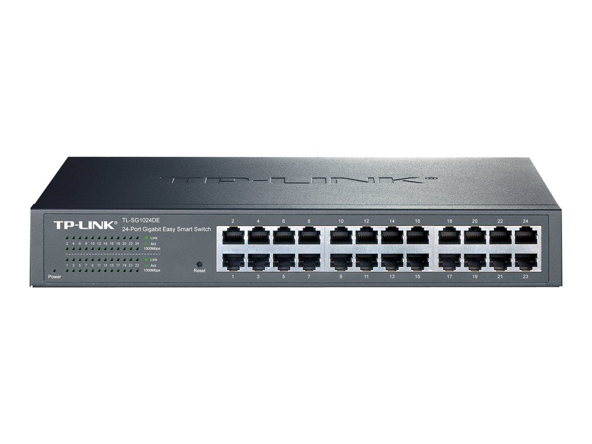 SWITCH TP-LINK 24 porturi Gigabit, easy smart, carcasa metalica, rackabil 