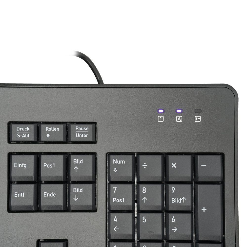 TERRA Keyboard 1500 Corded [DE] USB black Copilot QWERTZ, 105 Tasten, kabelgebunden, 1,80m_3