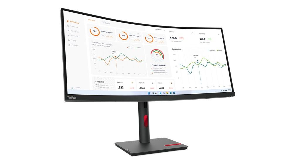 Lenovo ThinkVision T34w-30 LED display 86.4 cm (34 ) 3440 x 1440 pixels Wide Quad HD Black_2