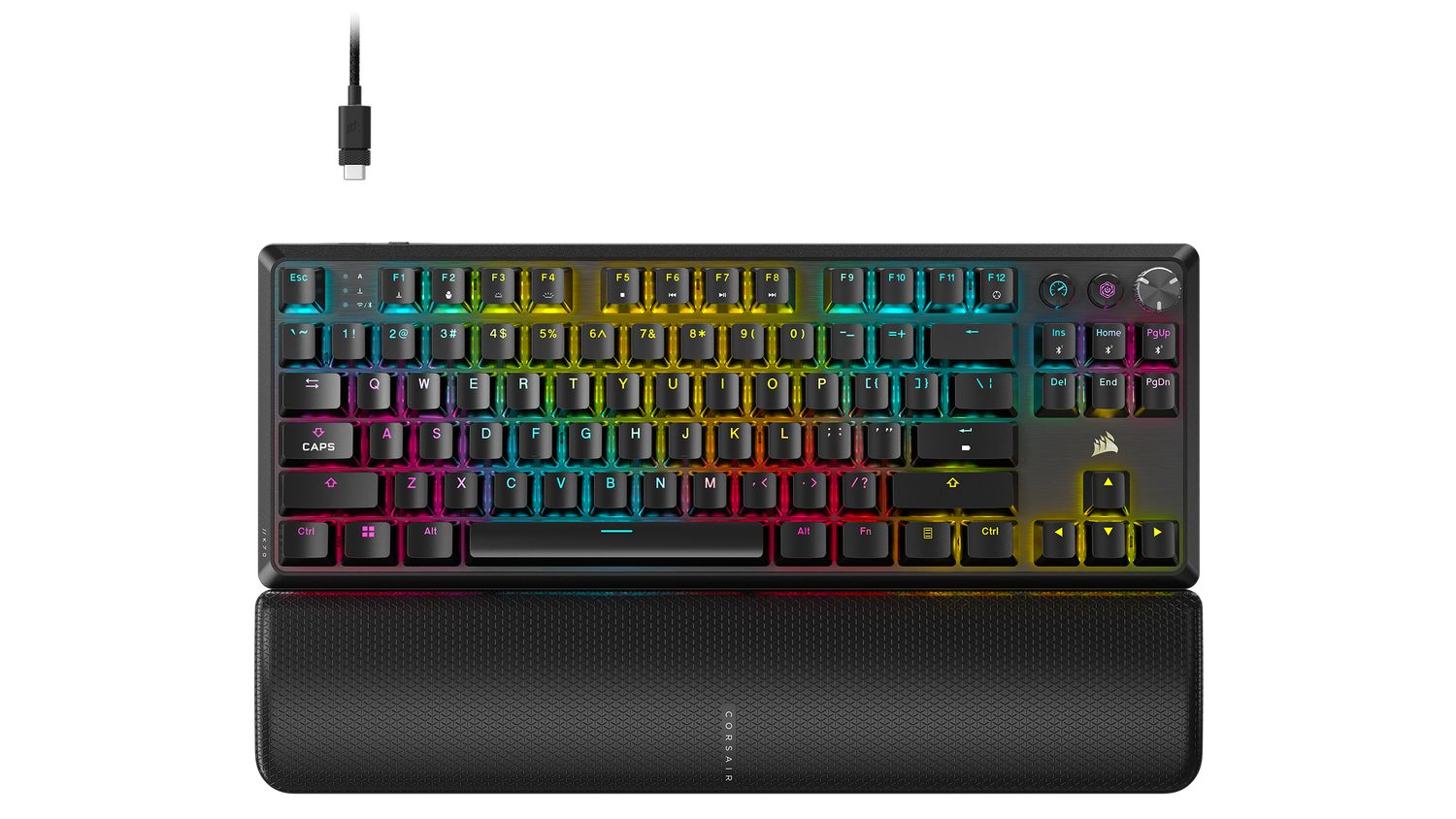 Tastatura mecanica CORSAIR K70 CORE TKL WIRELESS RGB, Corsair MLX RED with RGB Backlighting - Black USB 3.0 or 3.1 Type-A_6