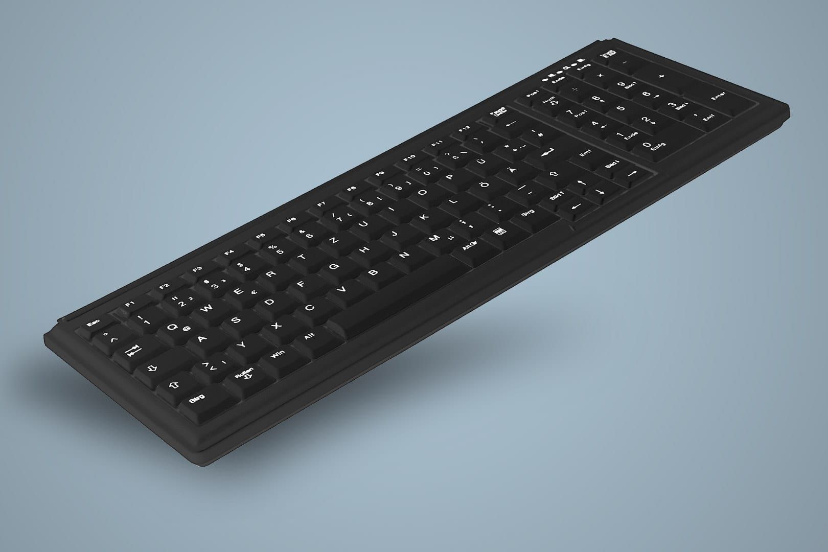 INDUSTRY 4.0 COMPACT NOTEBOOK/STYLE KEYBOARD WITH NUMPAD PS2 B_2