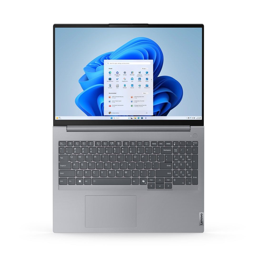 Lenovo ThinkBook 16 Intel Core Ultra 5 125U Laptop 40.6 cm (16 ) WUXGA 8 GB LPDDR5-SDRAM 512 GB SSD Wi-Fi 6E (802.11ax) Windows 11 Pro Grey_12