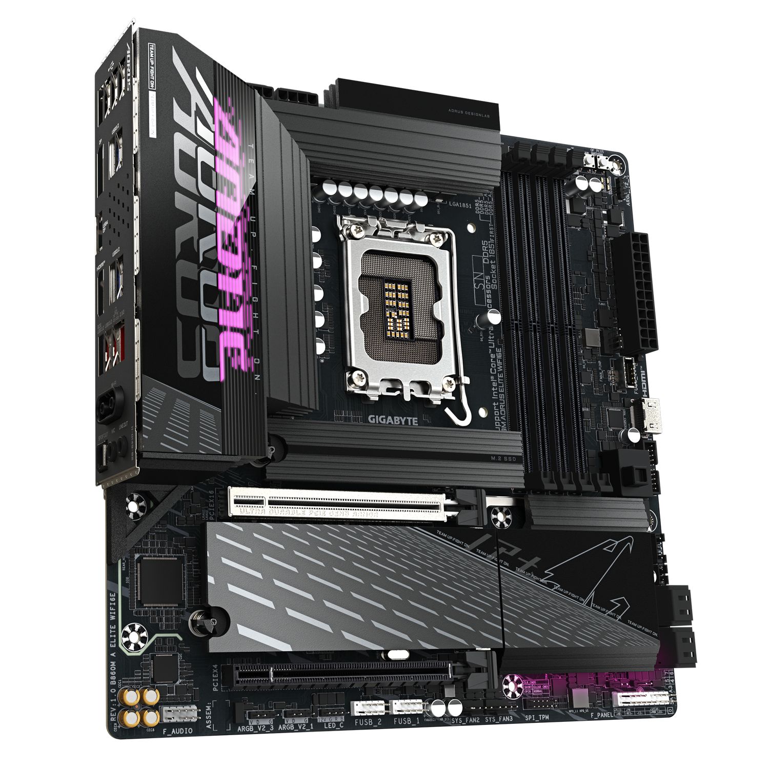 B860M AORUS ELITE WIFI6E, LGA1851, DDR5, BT, mATX, Negru_2