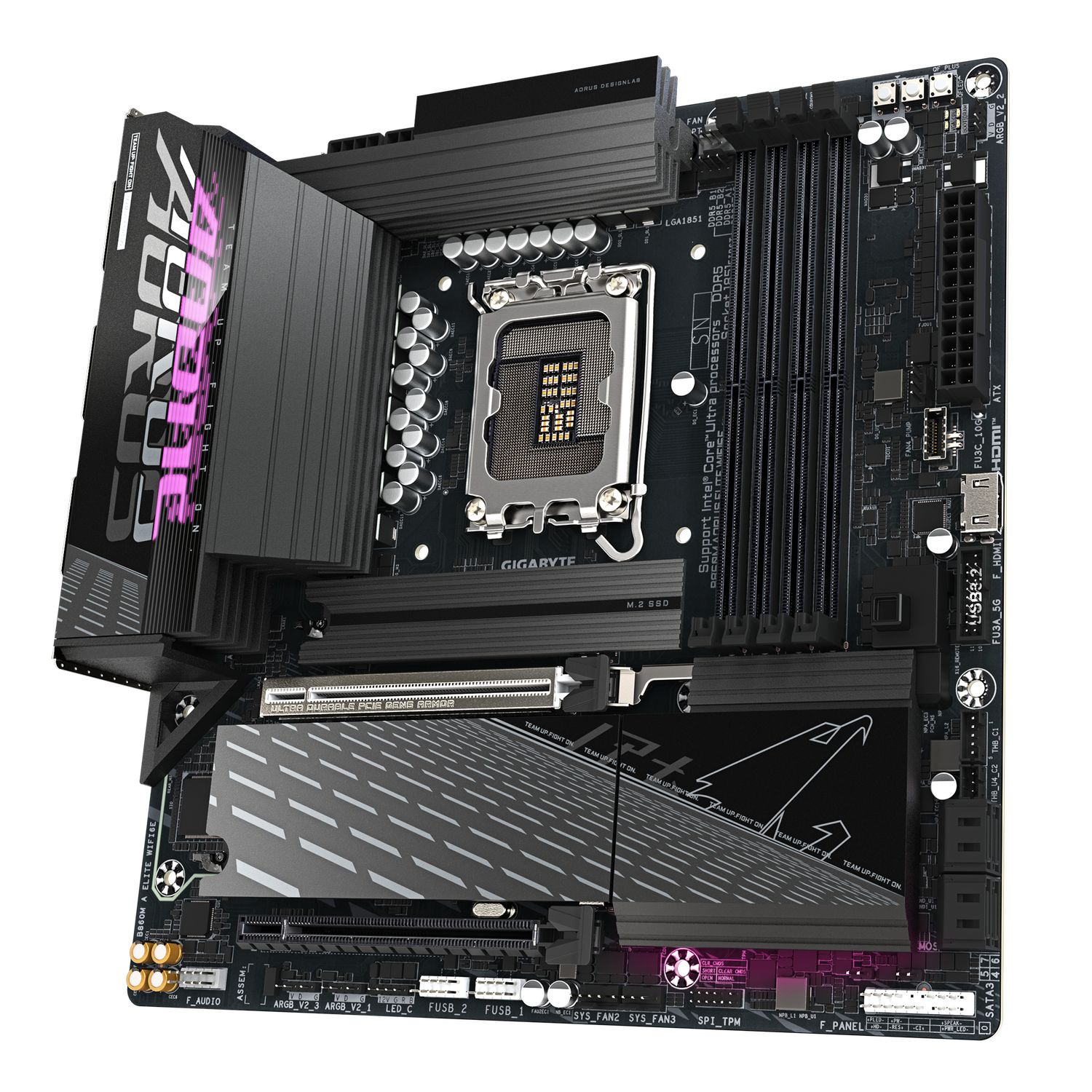 B860M AORUS ELITE WIFI6E, LGA1851, DDR5, BT, mATX, Negru_3