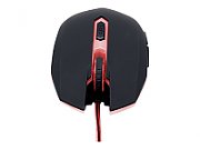 MOUSE GEMBIRD, gaming, cu fir, USB, optic, 2400 dpi, butoane/scroll 6/1, iluminare, negru / rosu, 