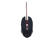 MOUSE GEMBIRD, gaming, cu fir, USB, optic, 2400 dpi, butoane/scroll 6/1, iluminare, negru / rosu, 