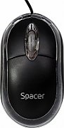 MOUSE  Spacer, PC sau NB, cu fir, USB, optic, 800 dpi, butoane/scroll 3/1, , negru, 