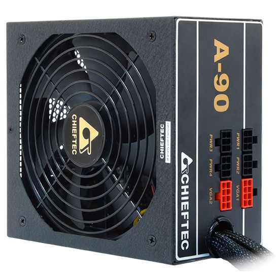 SURSA CHIEFTEC 750W (real), A-90 series, semi-modulara, fan 14cm, compatibila 80PLUS Gold, &gt;90% eficienta, 1x CPU 4+4, 4x PCI-E (6+2), 8x SATA 